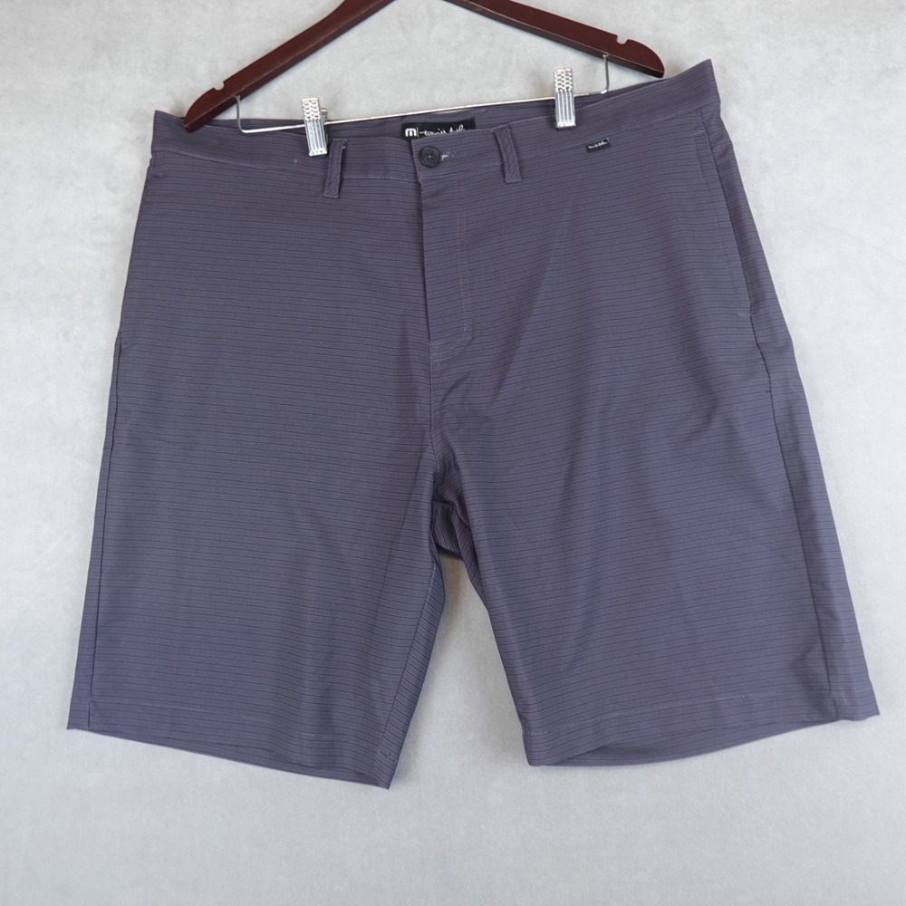 Travis Mathew Golf Shorts Mens 40 Chino Gray Stretch Wrinkle Resistant